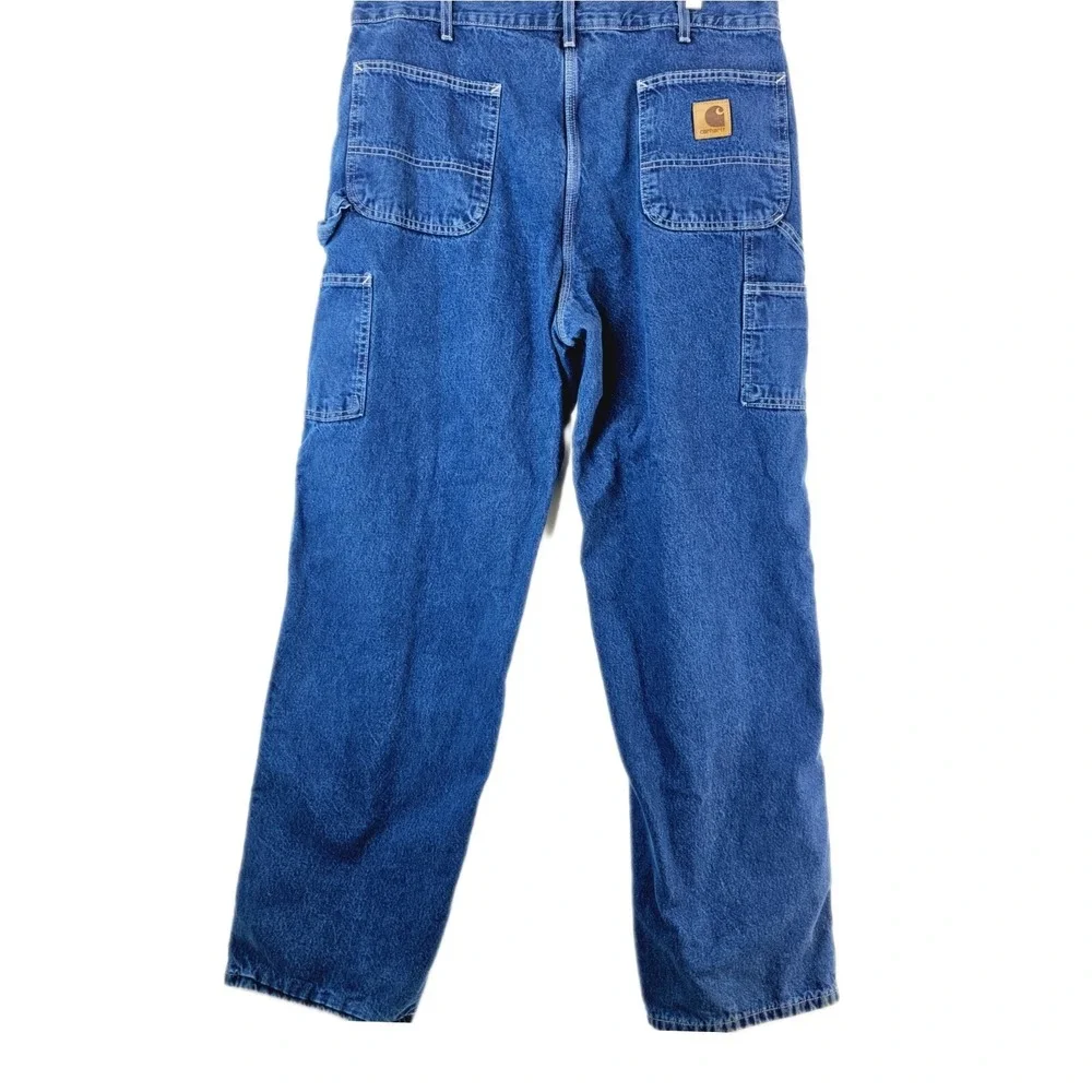 Vtg Carhartt Carpenter Jeans Mens‎ 38x32 Gorpcore USA Made Workwear Utility Y2K